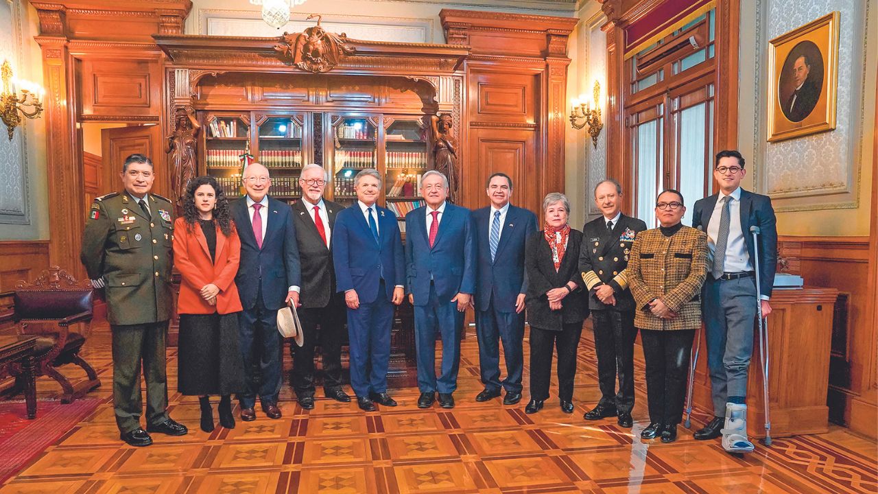 Alto nivel. Los congresistas estadounidenses visitaron al Presidente en Palacio Nacional.