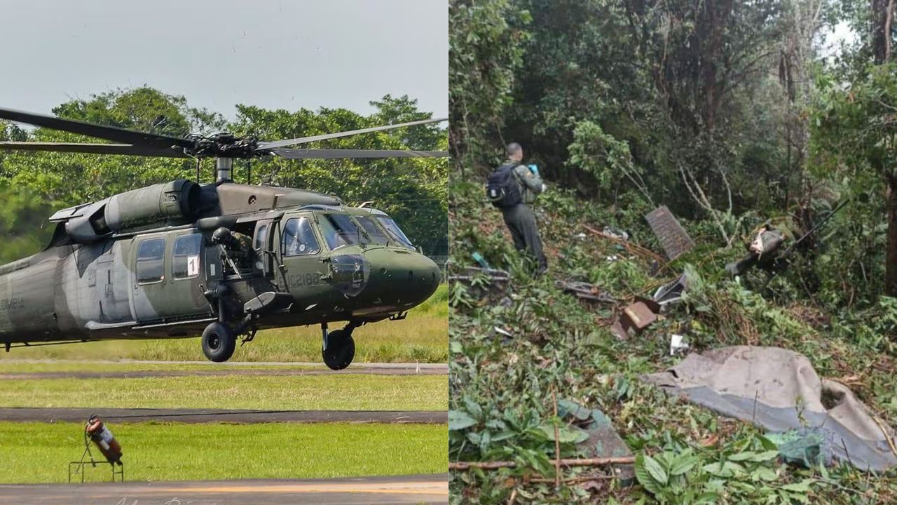 Mueren cuatro policías en accidente en helicóptero en Antioquia