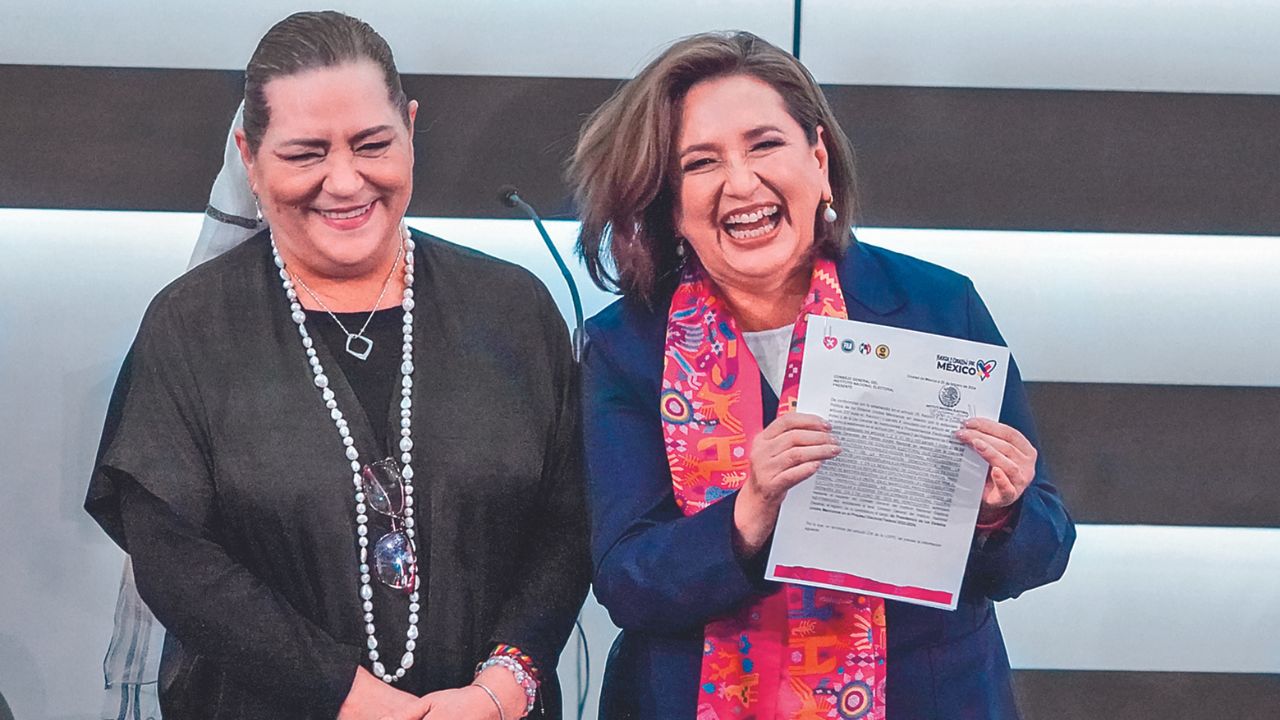 Postura. Ante la presidenta del INE, Guadalupe Taddei, Xóchitl Gálvez señaló que el instituto debe asumir su responsabilidad ante el actuar de López Obrador en la campaña.