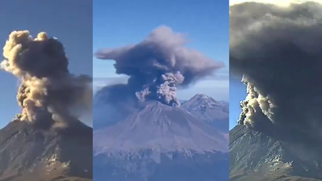 Fumarolas, caída de ceniza y vuelos cancelados en el AICM, es lo que deja la actividad en el Popocatépetl