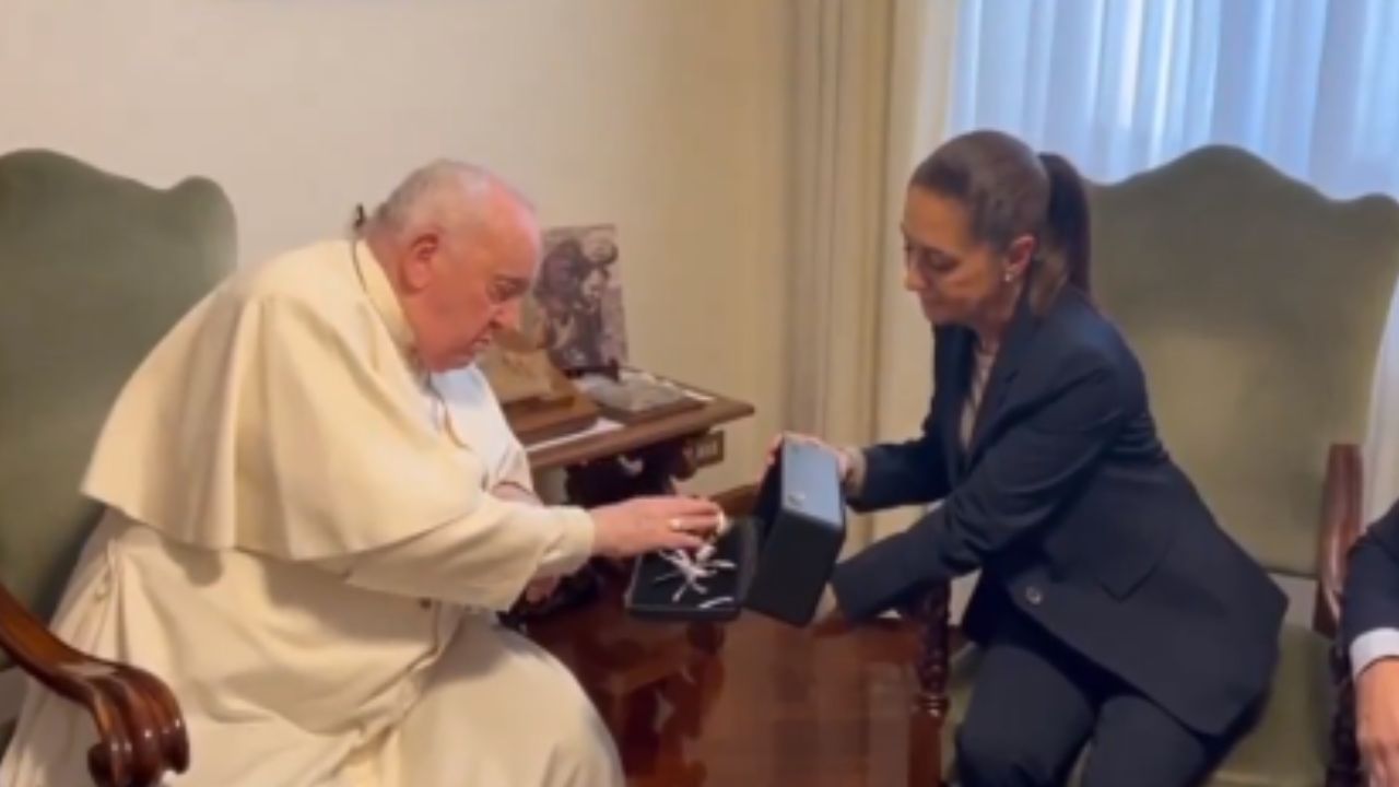 Foto:Captura de pantalla|Se reúne Sheinbaum con rector de la Basílica de Guadalupe