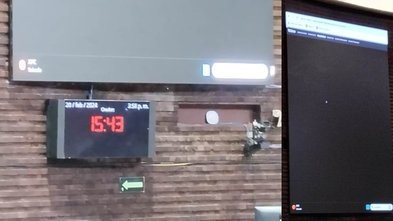 El tablero norte de la Cámara de Diputados presentó fallas este martes y obligó al cierre anticipado de la sesión presencial