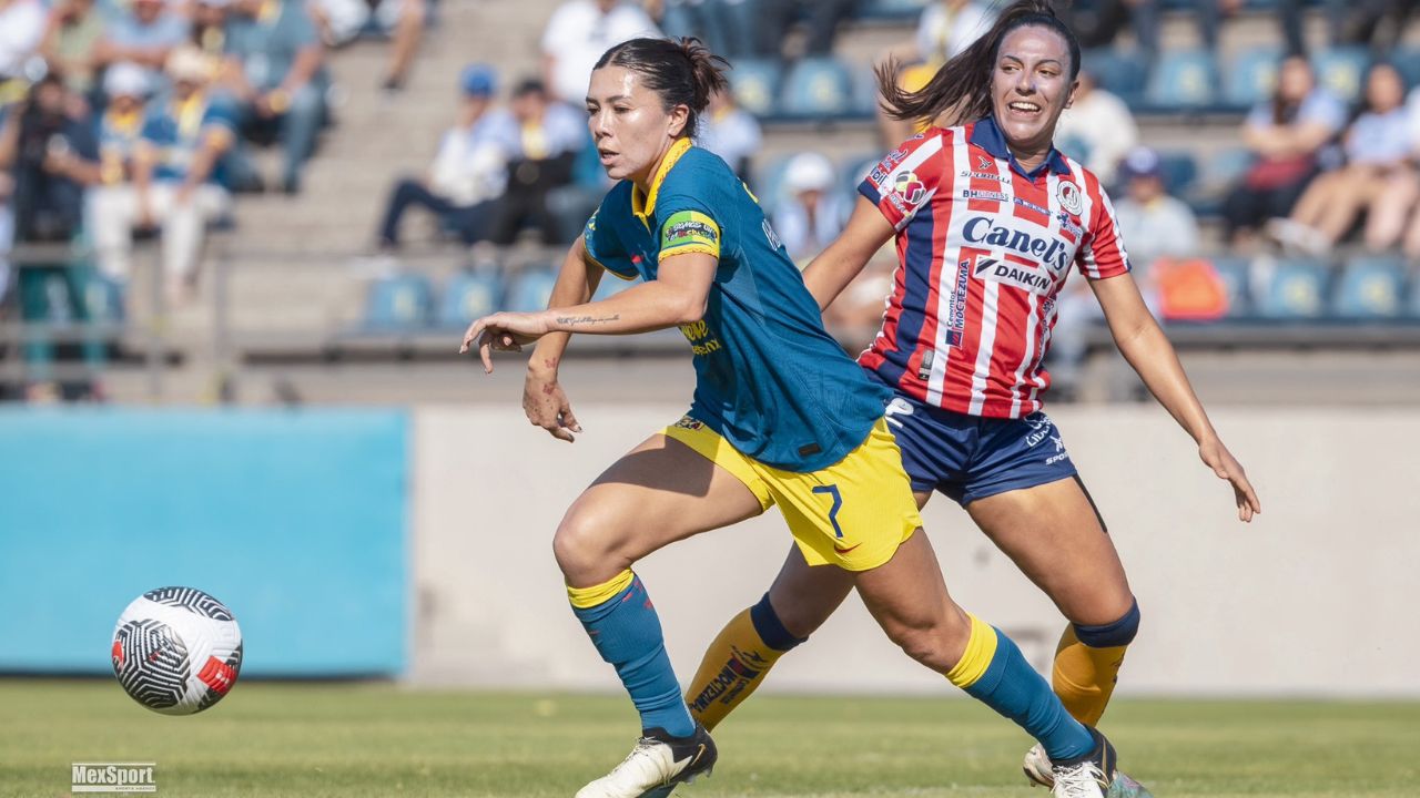 América superó el fracaso de haber caído en la jornada anterior de la LigaMX Femenil, para vencer al conjunto potosino 2-1 en la fecha 12 del Clausura 2024