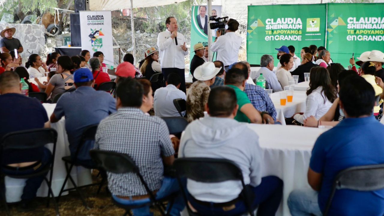 Foto:Especial|Suma Eruviel Ávila simpatizantes a favor de Claudia Sheinbaum