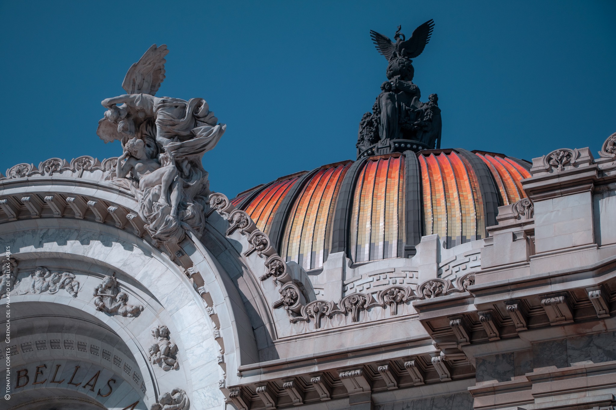 Detalles del Palacio de Bellas Artes.