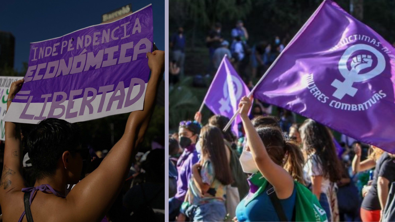 Principales consignas durante la marcha del 8M