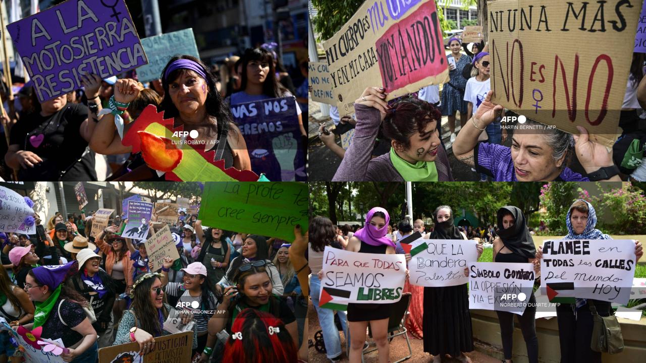 Desde Argentina hasta España, pasando por Francia, Honduras y Afganistán, miles de mujeres se movilizaron este viernes 8 de marzo