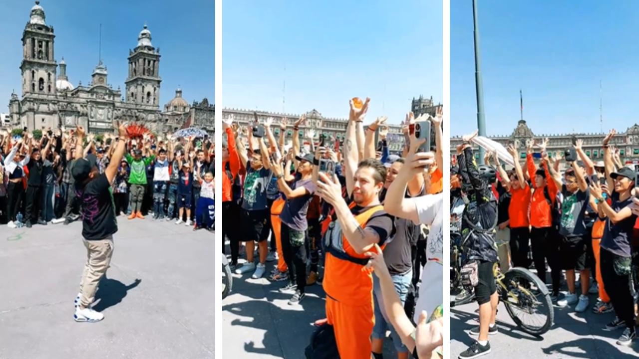 Fanáticos de la serie "Dragon Ball" se reunieron en el Zócalo de la Ciudad de México, para realizar una "Genkidama" en honor a Akira Toriyama.