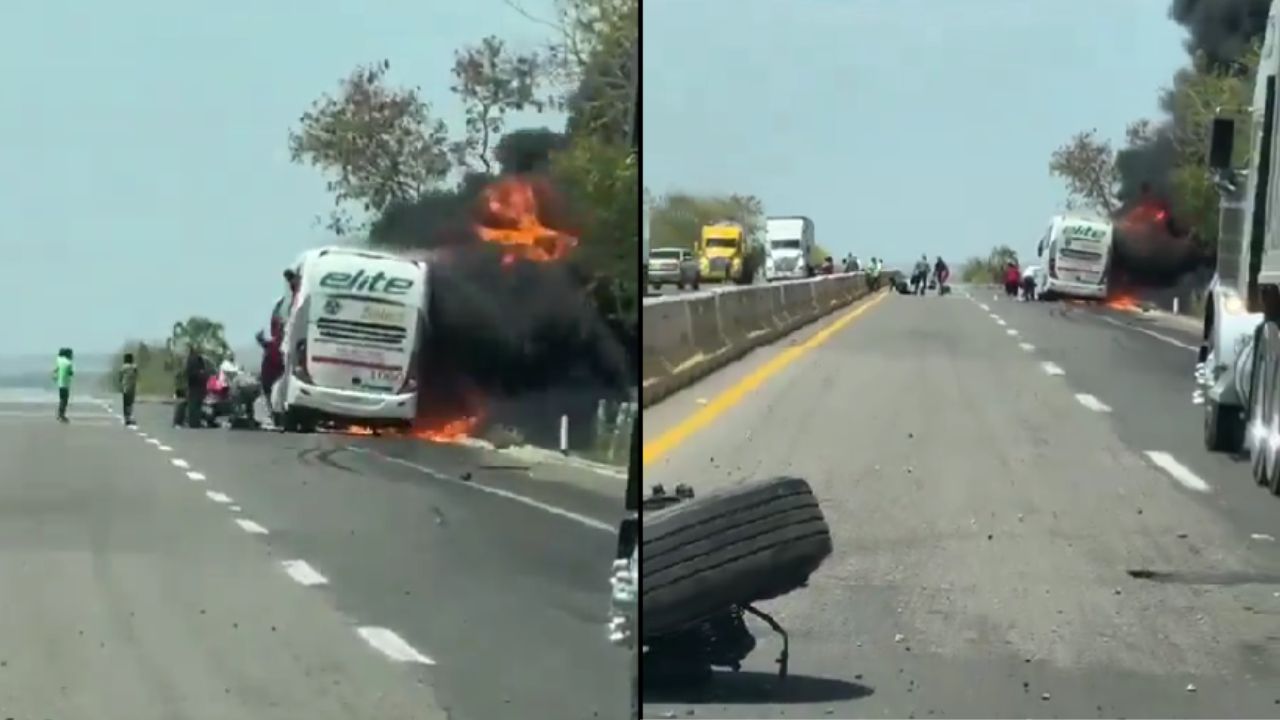 Camión de pasajeros se incendia en Angostura; reportan 3 muertos