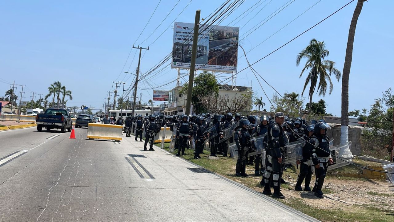 OPERATIVO. Cientos de efectivos resguardan 3 puntos de la zona Diamante. 