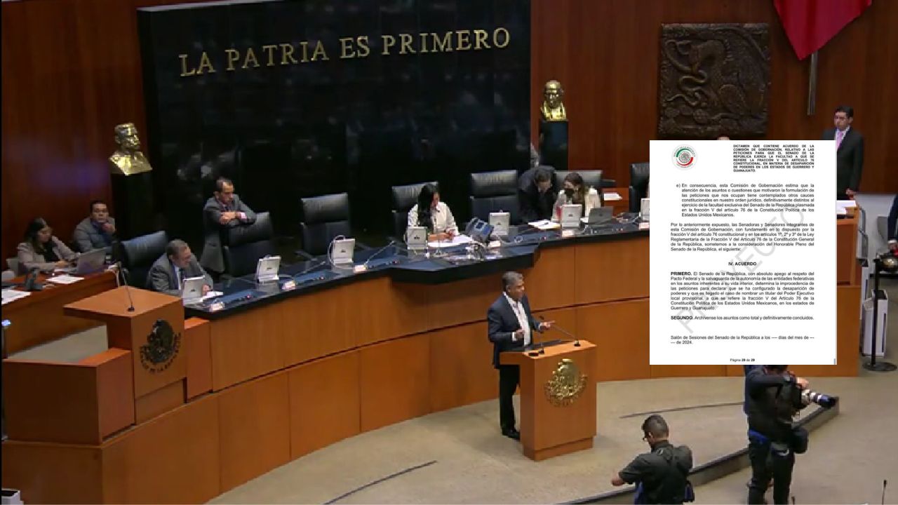 Alista Senado improcedencia de desaparición de poderes en Guerrero y Guanajuato