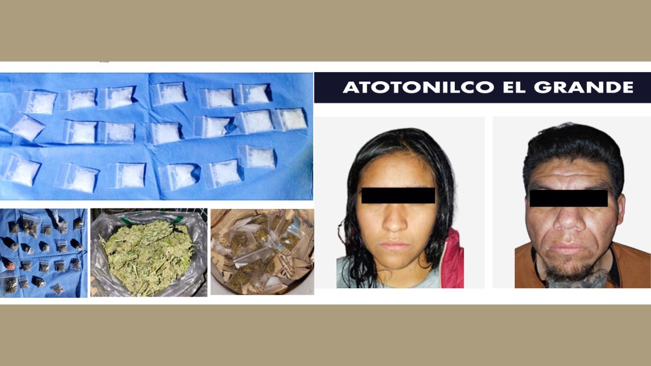 Durante el cateo se confiscaron 40 mil litros de hidrocarburo, 77 dosis de presunta marihuana, 63 dosis de droga sintética conocida como "cristal", entre otros