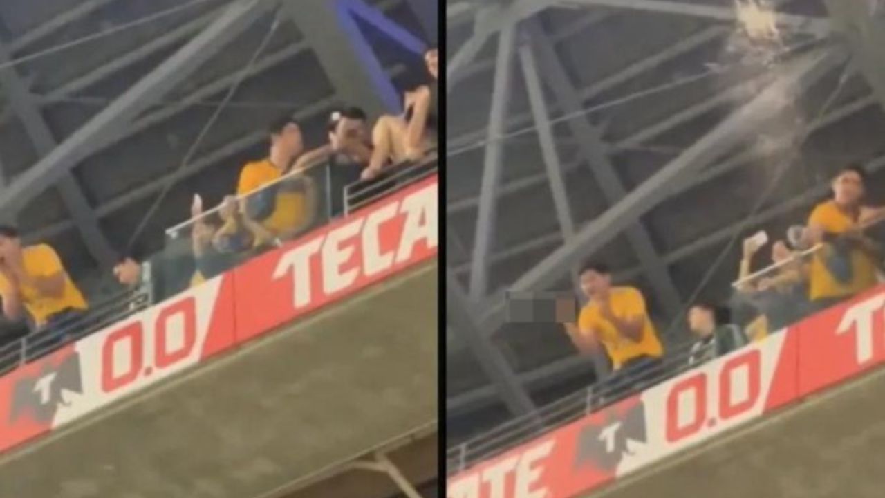 Liga MX bloquea FAN ID de 2 aficionados de Tigres por arrojar objetos, entre ellos un vaso con orines, desde un palco en el Clásico Regio