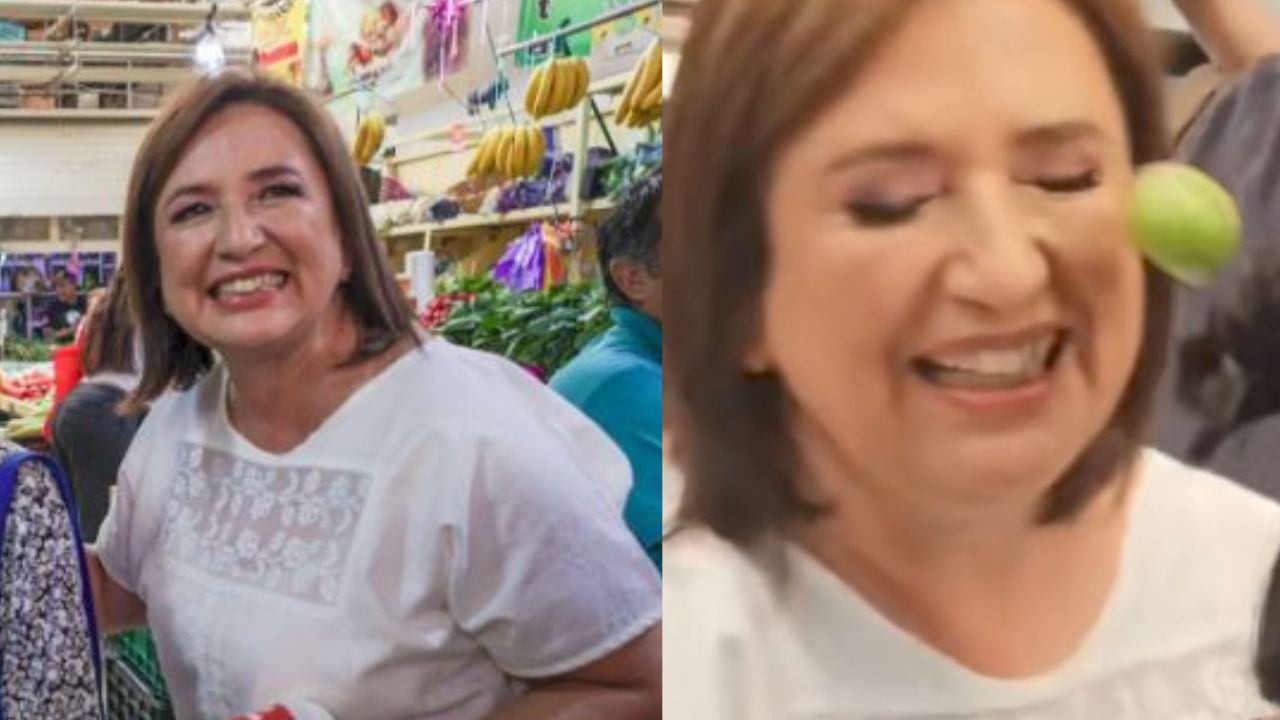 Golpean en la cara con un limón a Xóchitl Gálvez, y recibe abucheos durante su visita al Mercado Argentina