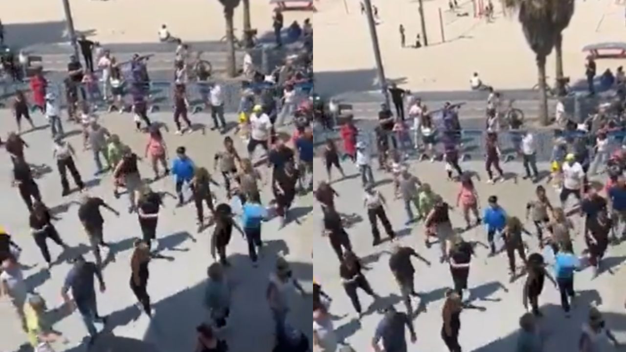 Foto:Captura de pantalla|VIDEO: Israelíes bailan en la playa de Tel Aviv tras el ataque aéreo de Irán