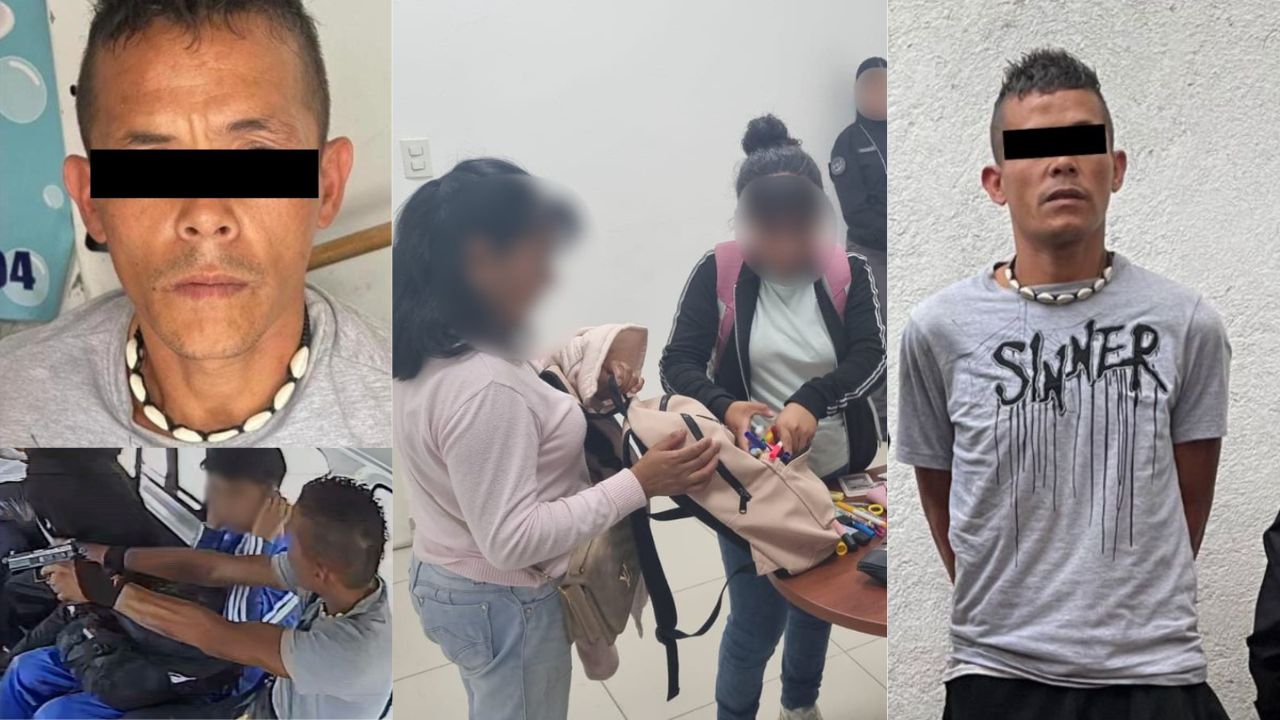 Autoridades mexiquenses detuvieron a Diego "N", asaltante que robó mochilas a alumnas de Prepa 24 en asalto en combi en Naucalpan