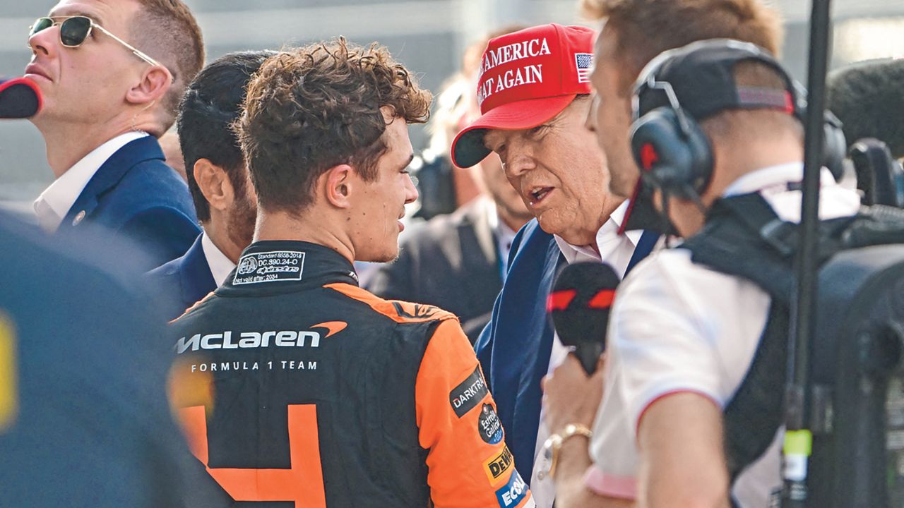 El expresidente Donald Trump felicitó ayer al piloto de McLaren, Lando Norris