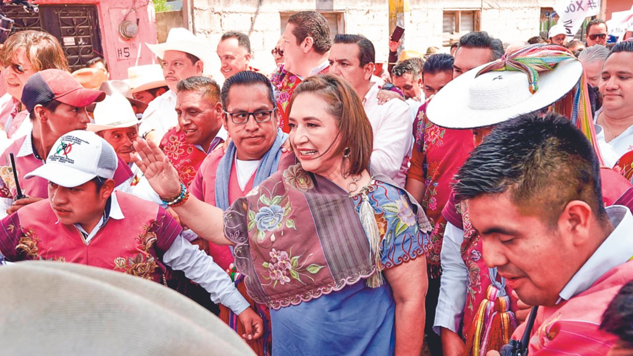 Gira. La abanderada panista aseguró su triunfo el próximo 2 de junio donde aseveró será la primera mujer Presidenta de origen indígena, así como prometió regresar la paz al país