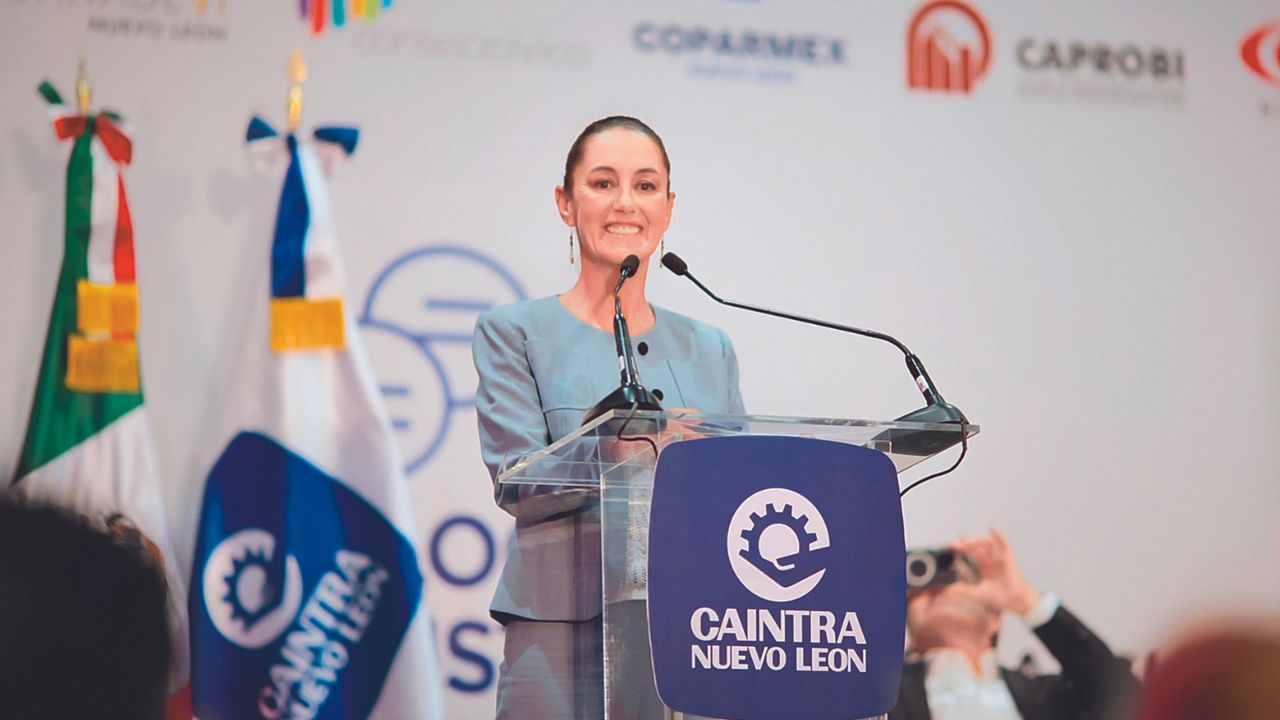 Nuevo León. La candidata guinda se reunió este jueves con empresarios del norte del país y CAINTRA donde detalló su plan de Prosperidad Compartida, y adelantó que creará un Plan Nacional de Energía.