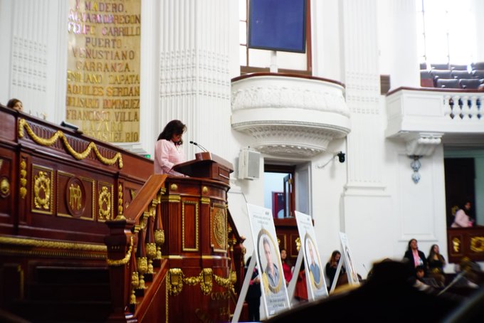 Foto: @Congreso_CdMex / La diputada Maribel Cruz Cruz, en el pleno del Congreso de la ciudad de México.