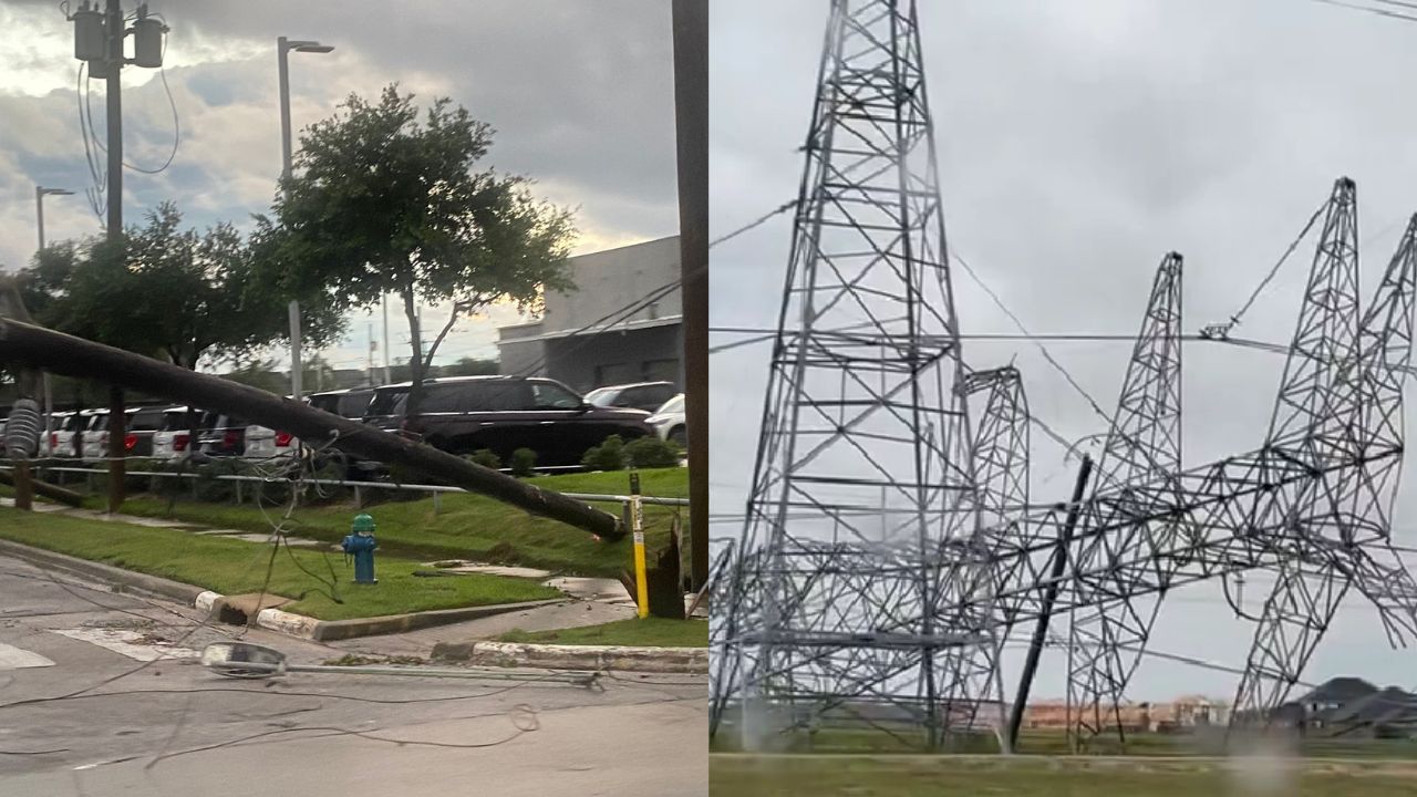 Fuertes vientos y tormenta causa destrozos en Houston; sin luz casi un millón de personas