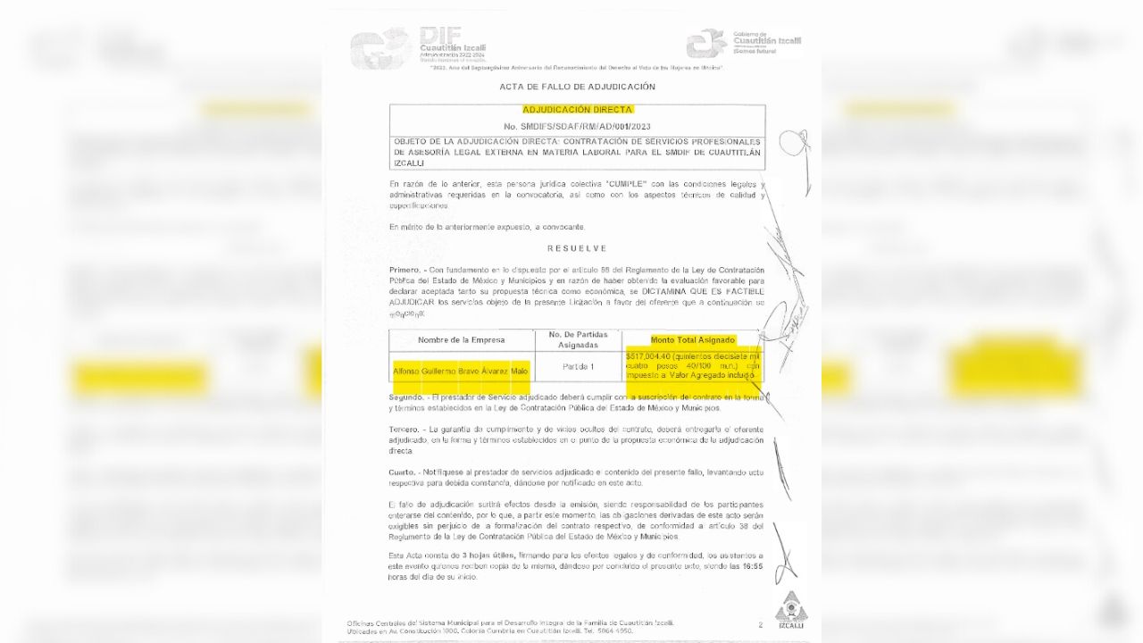 Representante del PAN ante el IEEM obtuvo contrato como asesor en la gestión de Karla Fiesco