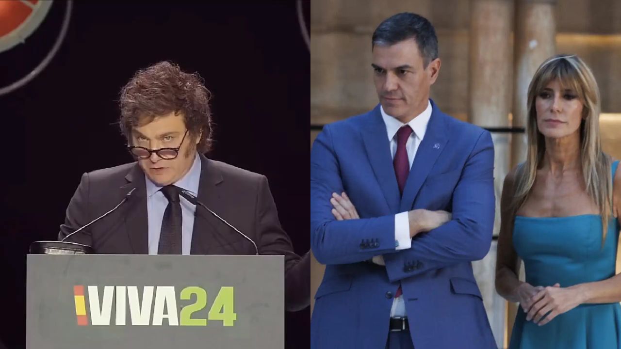 Milei llama "corrupta" a Begoña Gómez, esposa del presidente Pedro Sánchez