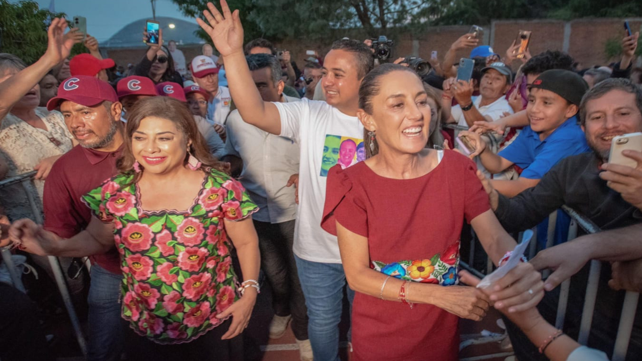 Clara Brugada, Janecarlo Lozano y Claudia Sheinbaum