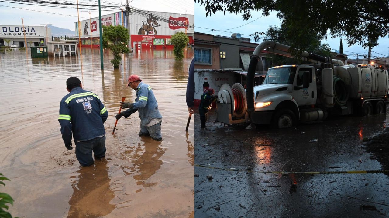 Se desborda el río San Martín e inunda Chalco