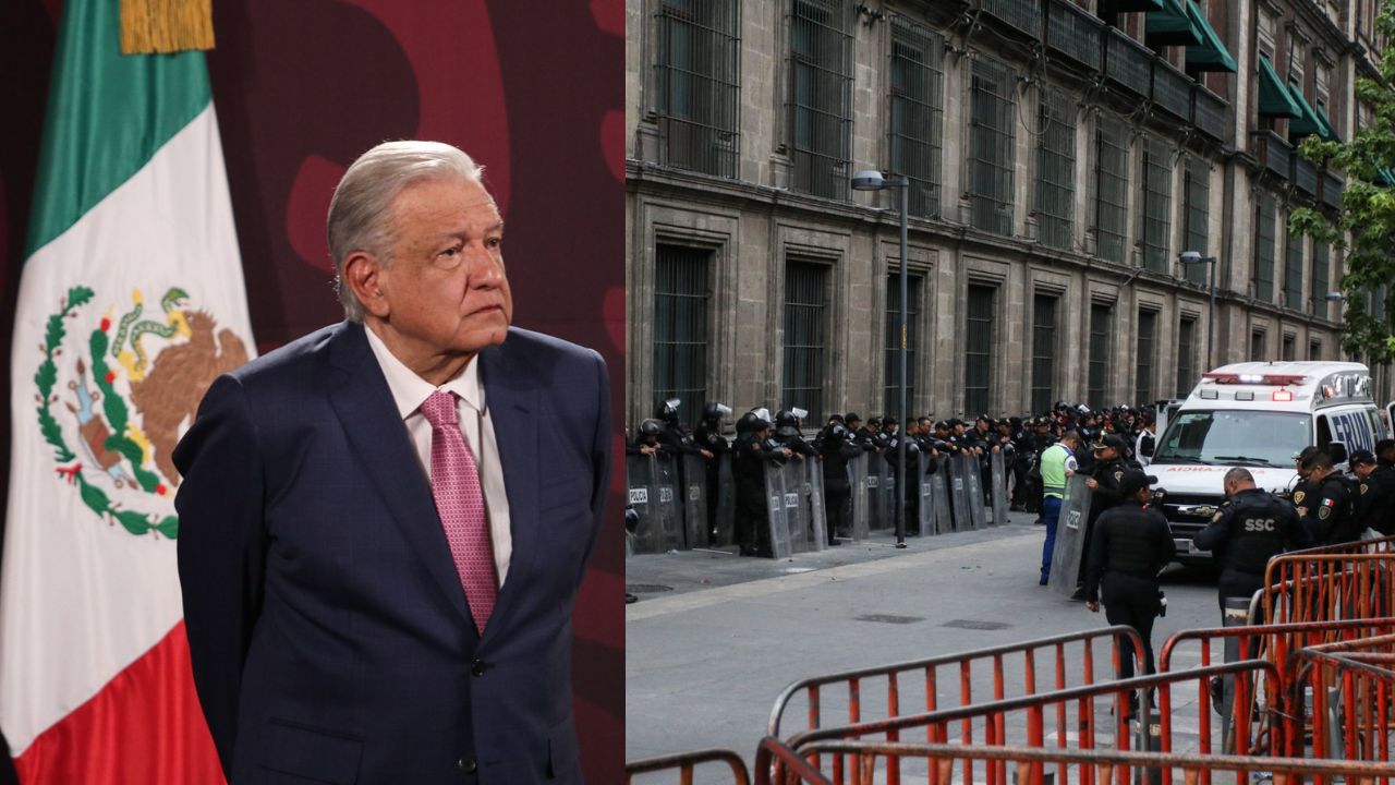 AMLO condena agresión de integrantes de la CNTE a las afueras de Palacio Nacional