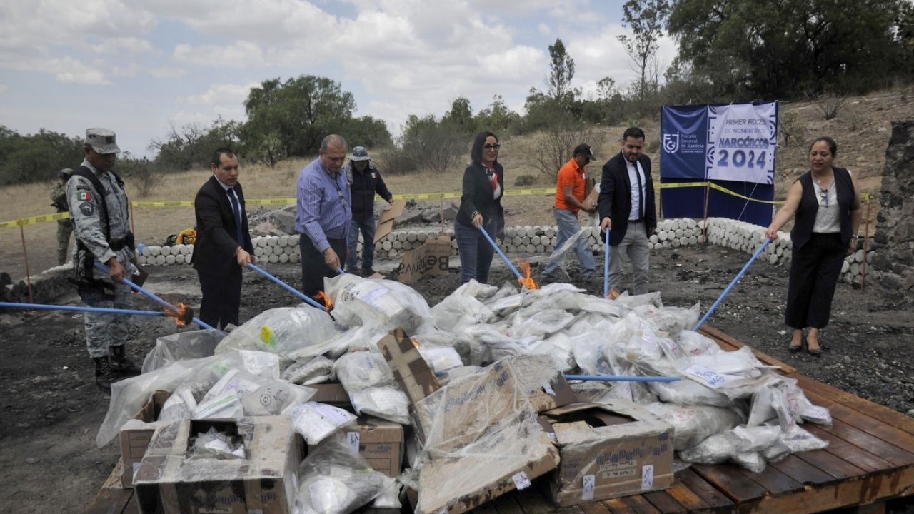 Exterminan. Cocaína, mariguana, metanfetamina, anfetamina, metilendioxianfetamina (MDA) y clonazepam son algunas drogas que fueron cremadas.