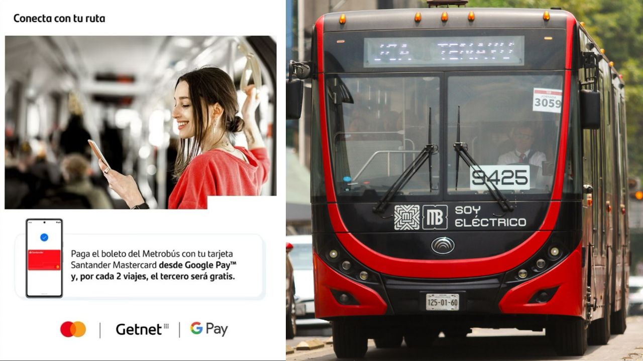 Con tarjetas Santander y la tecnología contactless tu tercer viaje en Metrobús es gratis