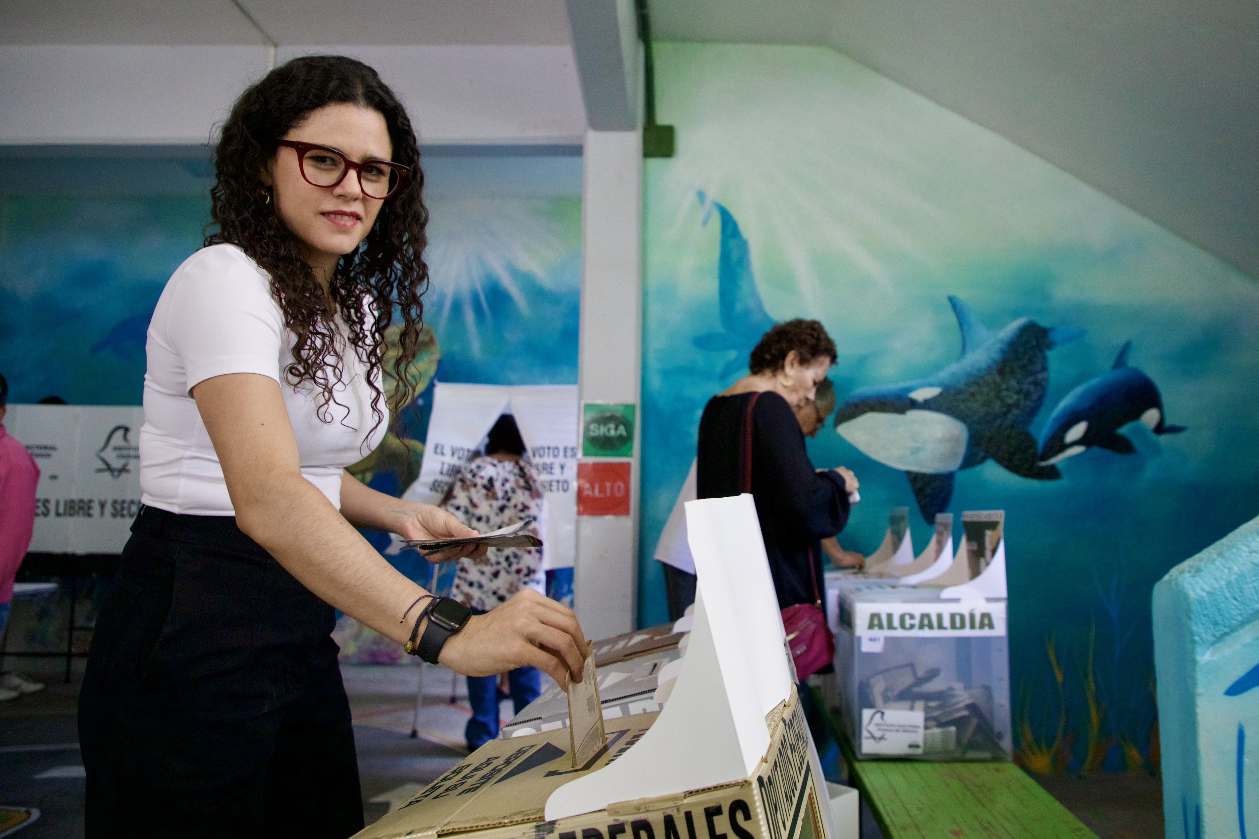 María Luisa Alcalde aseguró que esta jornada electoral será ejemplar y pidió al pueblo de México participar en esta elección.