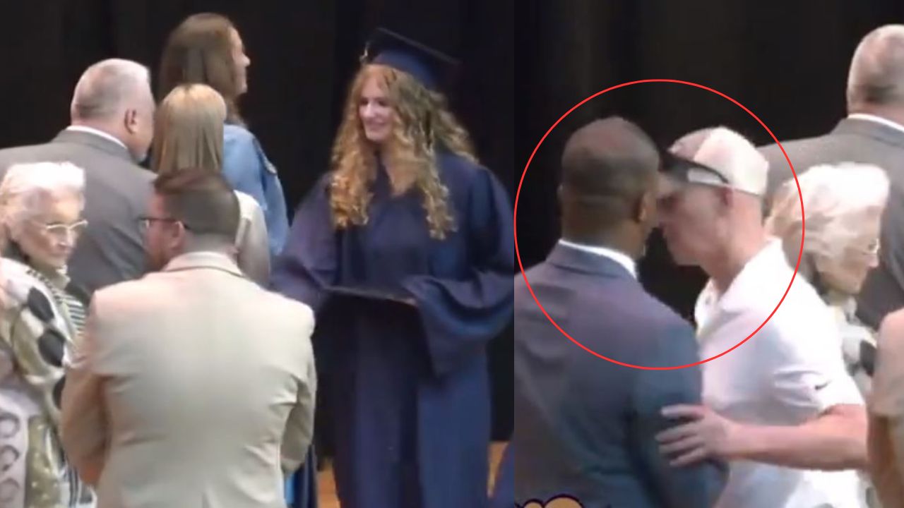 Padre de familia evita que su hija salude a autoridades de su escuela en plena ceremonia de graduación como un acto de racismo