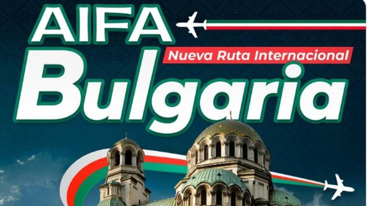 El AIFA promocionó un nuevo vuelo internacional a Bulgaria; sin embargo, se equivocaron en la bandera del país europeo.