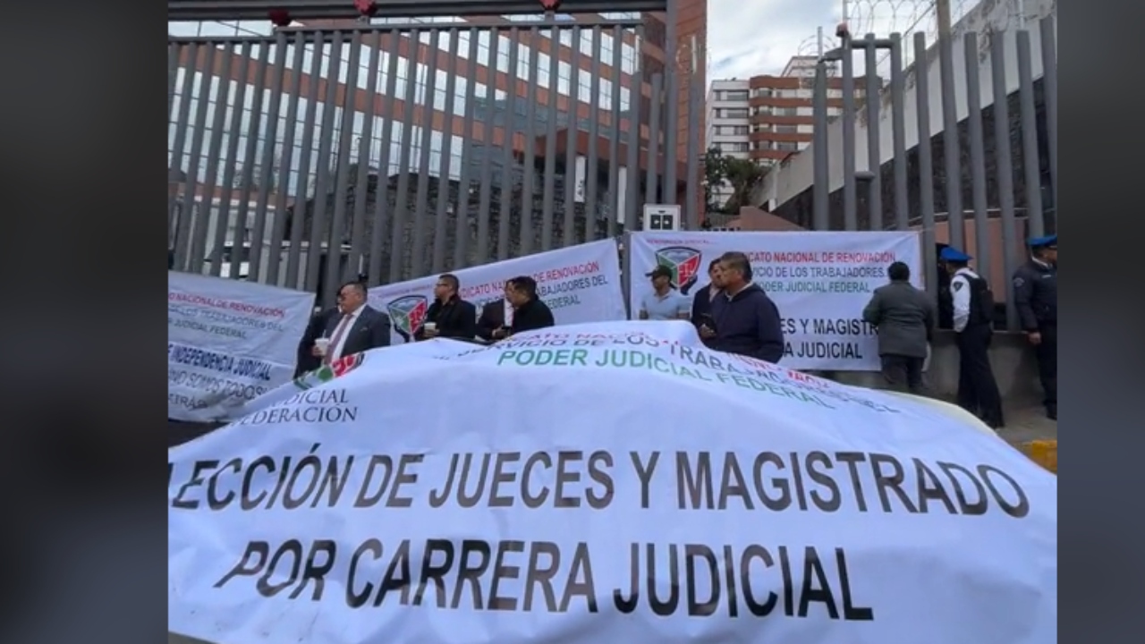 Foto: Captura de pantalla Tiktok@renovacionsindicalpj/Trabajadores cierran tribunales por el Plan C