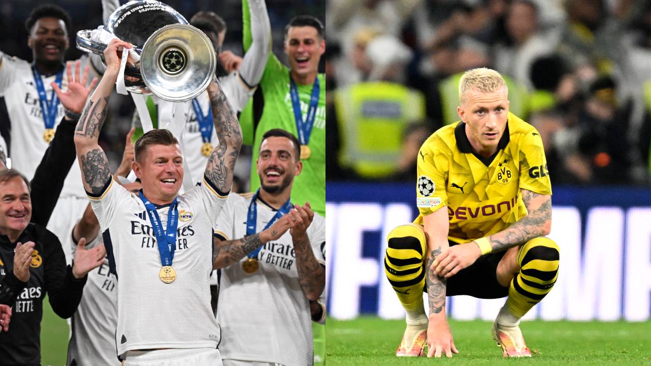 Tony Kroos se va del Real Madrid como campeón; mientras que Marco Reus se va perdiendo su segunda final con Dortmund