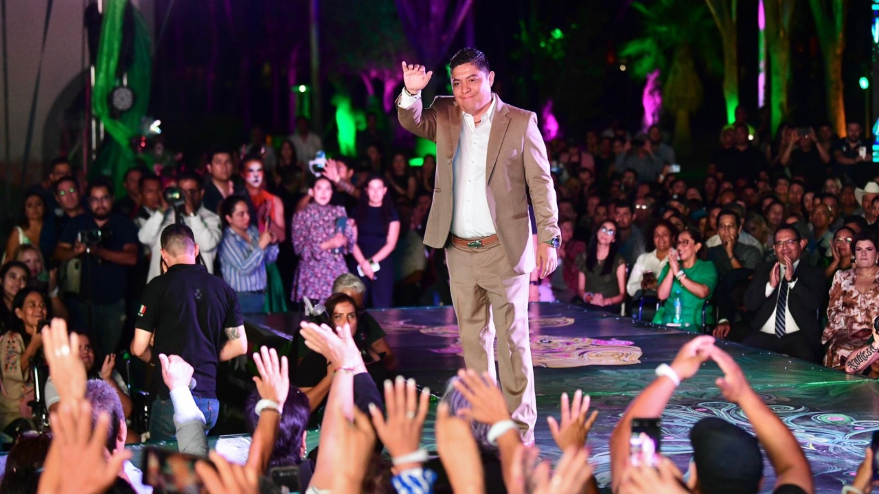 Foto: Cortesía/ Gobernador Ricardo Gallardo Cardona anunciando la Feria Nacional Potosina (FENAPO).