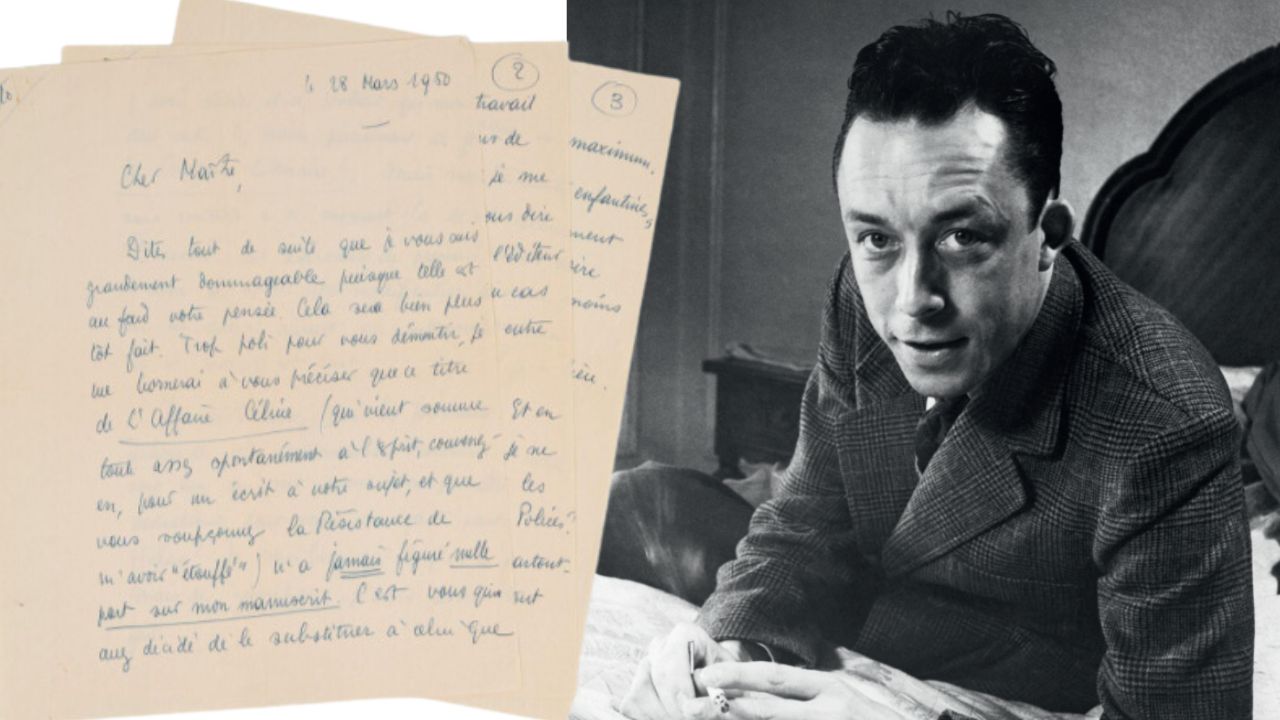 Un manuscrito completo de la célebre novela El Extranjero del escritor francés Albert Camus se subastará mañana en París, rodeado de cierto misterio