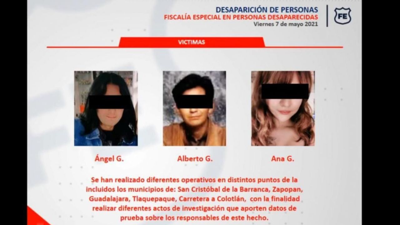 JALISCO. El crimen de Ana, José y Luis se registró en 2021.