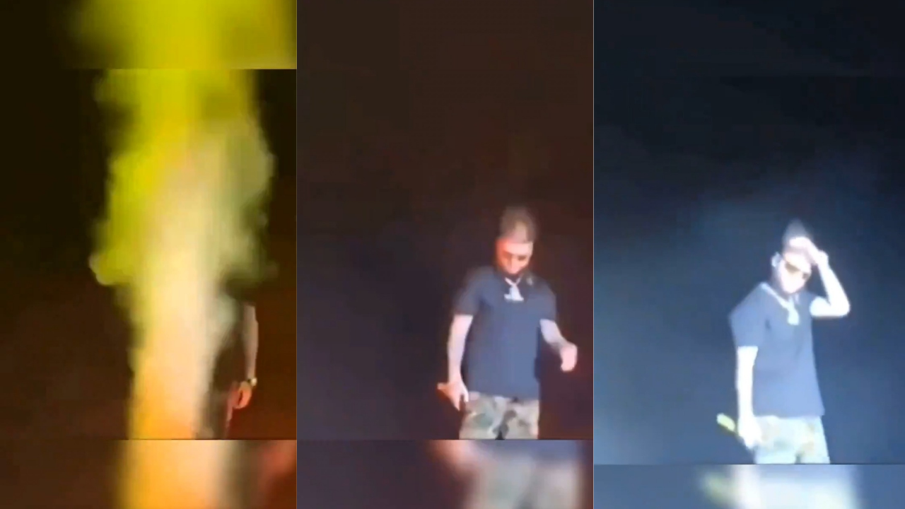 Foto: captura de pantalla/ Anuel A usa peluca, quedó al descubierto en concierto