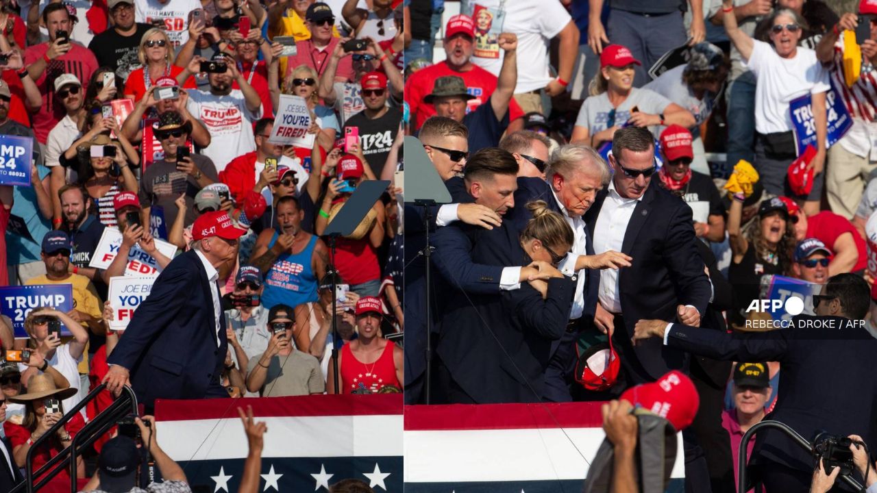 Me dispararon con una bala que perforó la parte superior de mi oreja: Trump