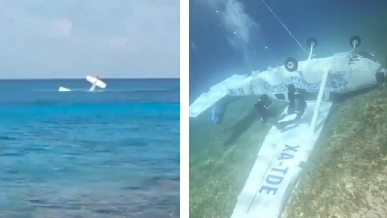 Durante la mañana de este sábado, una avioneta con matrícula XA-TDE cayó al mar frente a las playas de la Isla de Cozumel, en Quintana Roo.