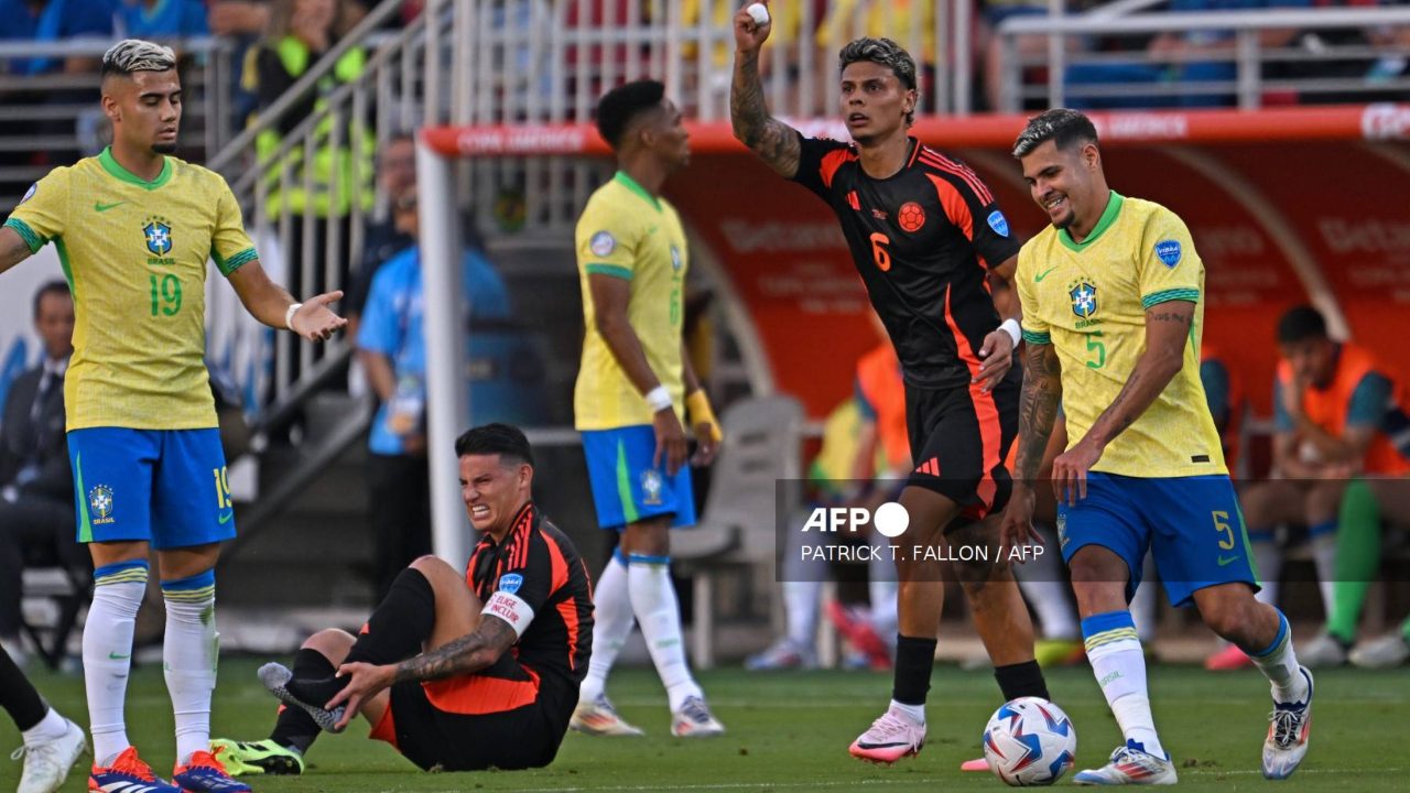 Las Selecciones de Brasil y Colombia empataron 1-1 dentro de la última fecha de Fase de Grupos de la Copa América 2024.