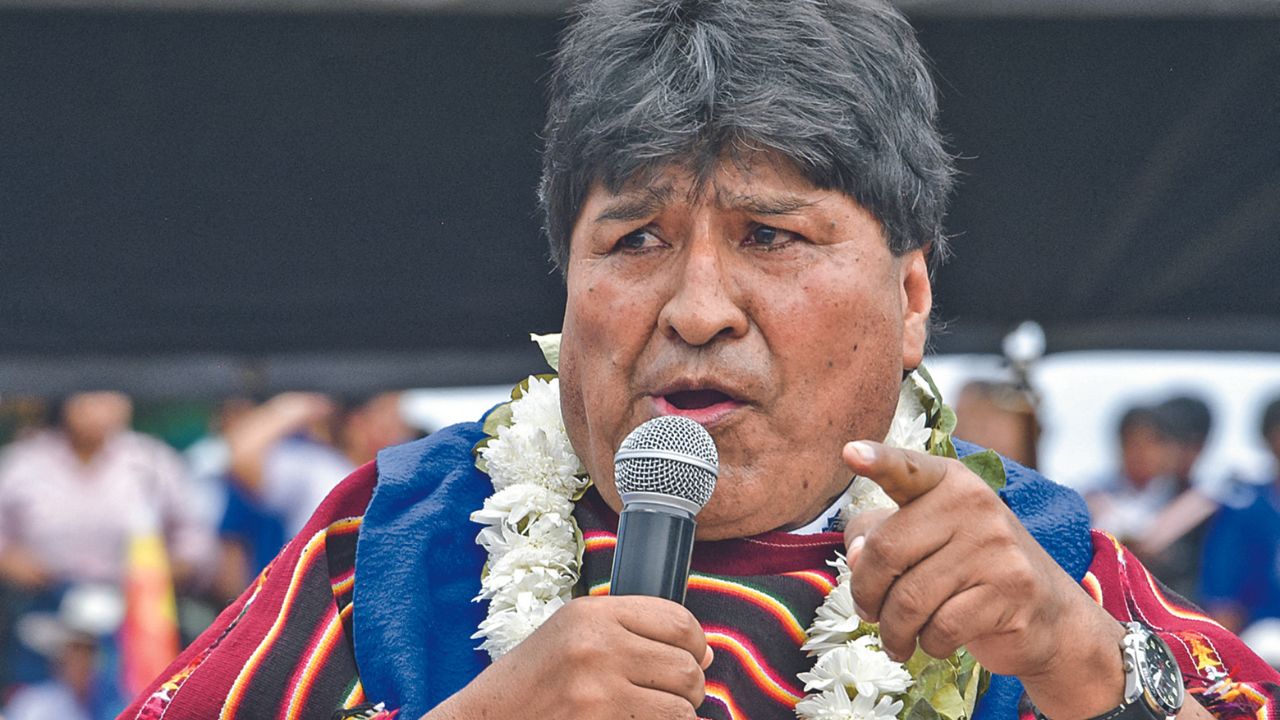 ASPIRACIÓN. Pese a estar inhabilitado por la justicia boliviana para ser candidato una vez más, el exmandatario aimara (2006-2019) pretende competir en las elecciones presidenciales de agosto de 2025.