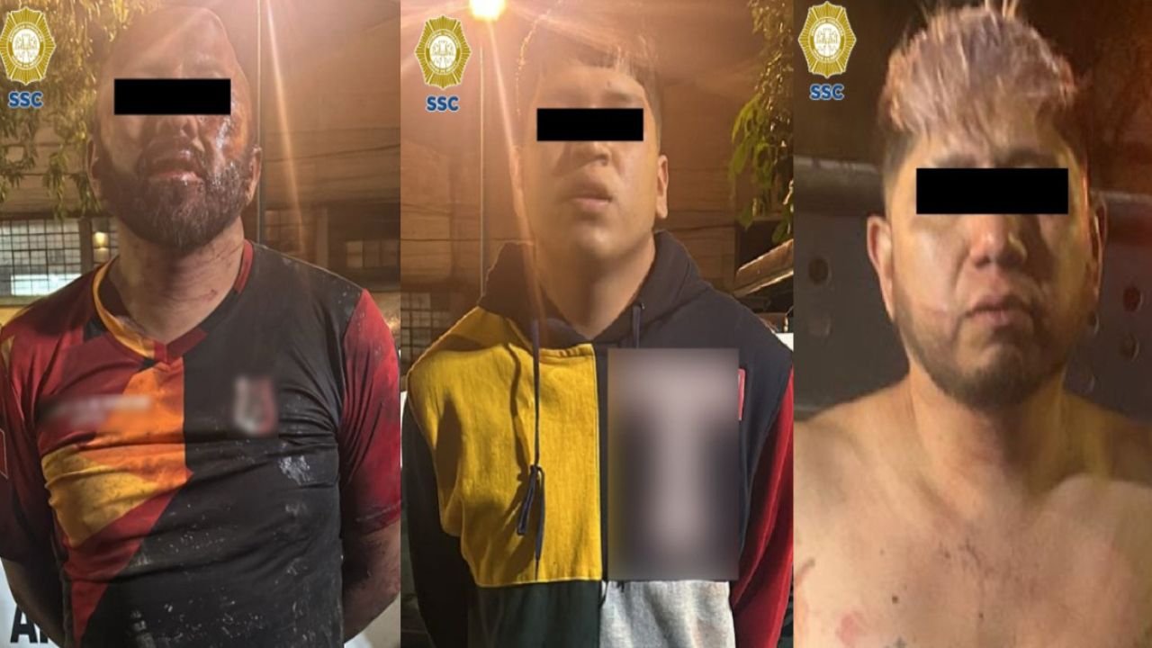 Detenidos. Los policías de la SSC que acudieron al lugar de la riña detuvieron a tres personas con la posesión de armas de fuego.