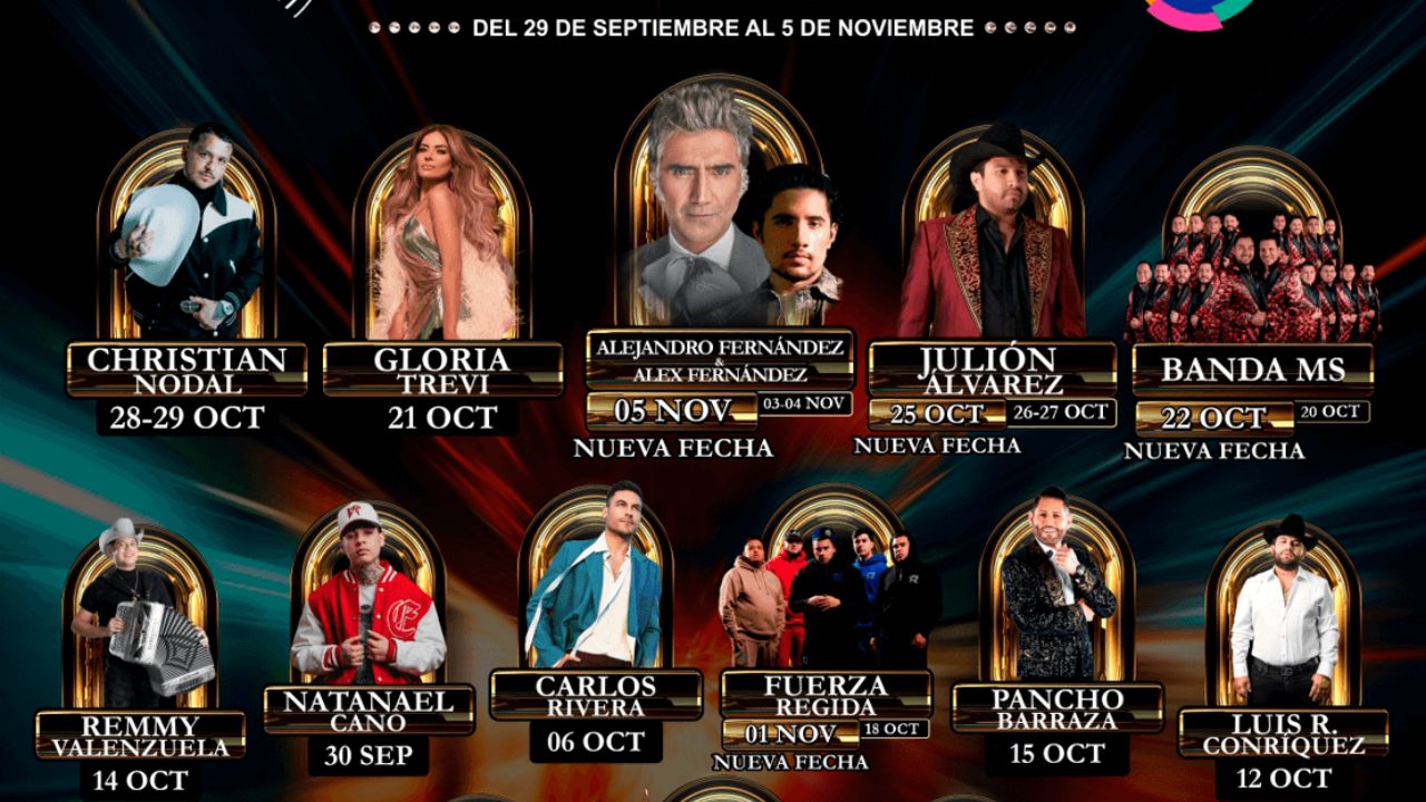 Los organizadores de las Fiestas de Octubre en Guadalajara dieron a conocer al talento que se presentará en esta nueva edición que contará con 22 shows del 4 de octubre al 4 de noviembre