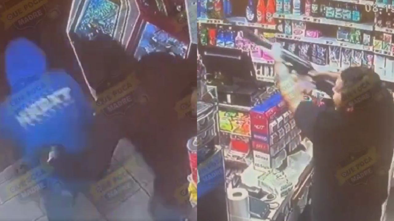 Ladrones salen corriendo de una tienda en Aguascalientes; dueño los recibió con un rifle