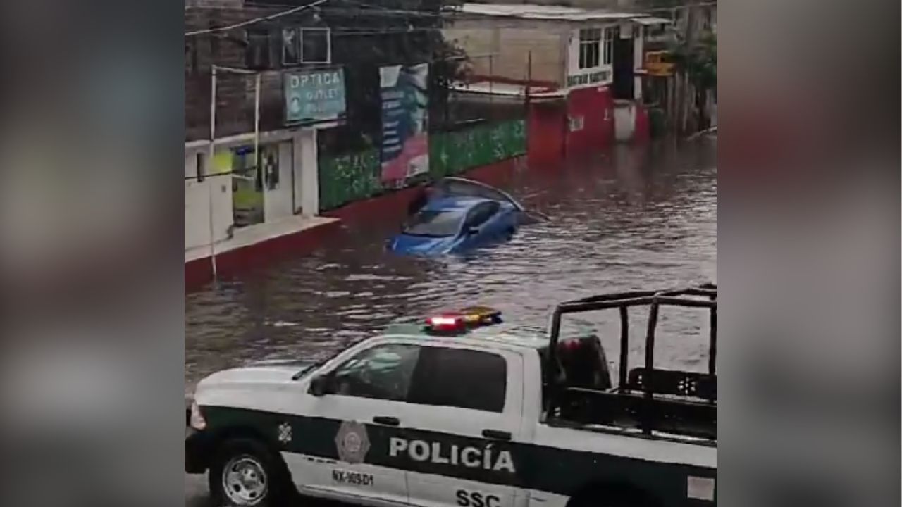 Provocan lluvias inundaciones en Tlalpan