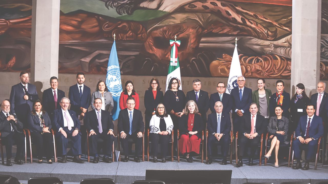 REUNIÓN. Norma Lucía Piña Hernández, acompañada de los ministros de la Corte encabezaron el Encuentro Internacional sobre Independencia Judicial.